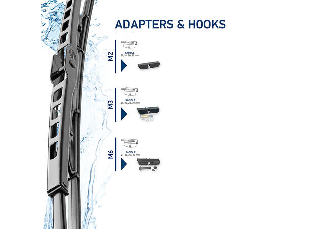 WT40 Hella Viskerblad "Tungbil" 1000mm Hella 