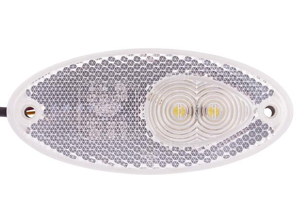 LED Posisjonslykt Hvit 12V Hella 
