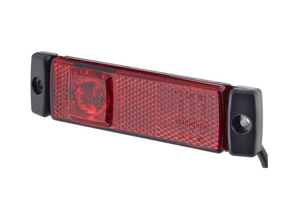 LED Markeringslykt 24V 1Led Rød 5000mm Hella 