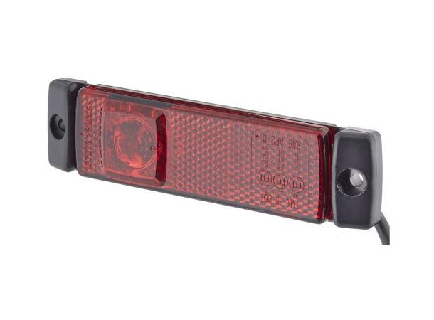 LED Markeringslykt 24V 1Led Rød 5000mm Hella 