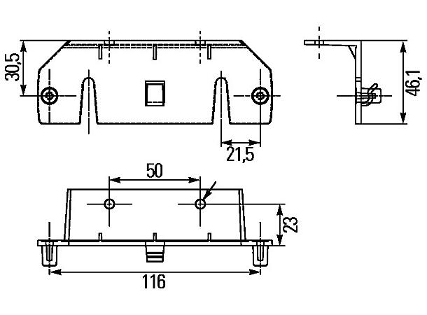 Vinkelbrakett for -008 645- Hella 