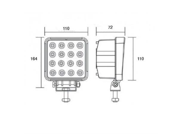 Arbeidslys LED 3500 Flood 1,5m Fabrilcar 