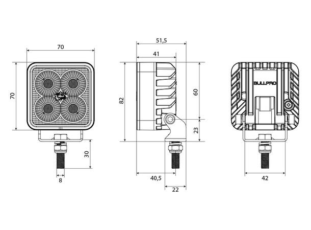 Arbeidslys  Bullpro Spectrum SQ 24 Bullpro 