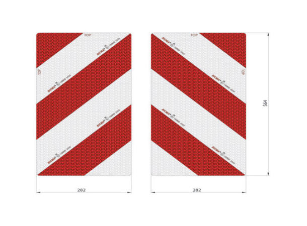 Breddemarkeringsskilt Par 564x282 Alu Bicma 