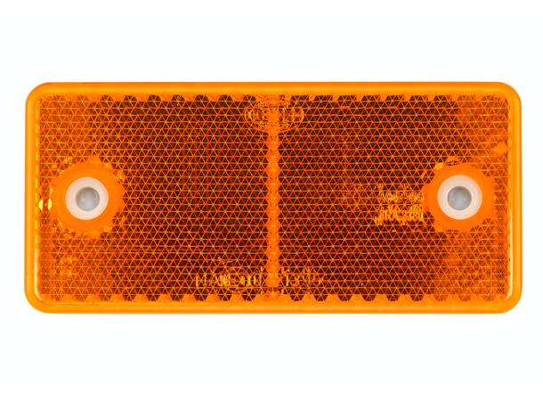 Firkant Refleks Gul 94x44mm hull 2xØ4,3m Hella 
