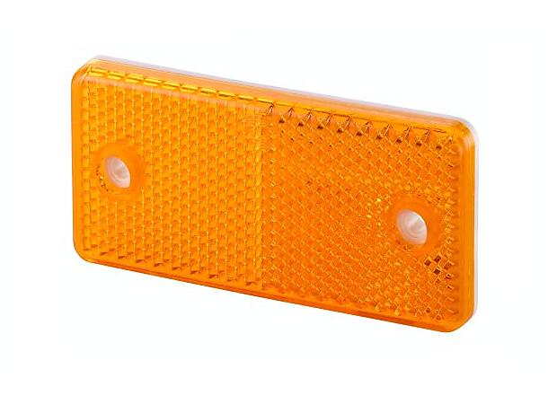 Firkant Refleks Gul 94x44mm hull 2xØ4,3m Hella 