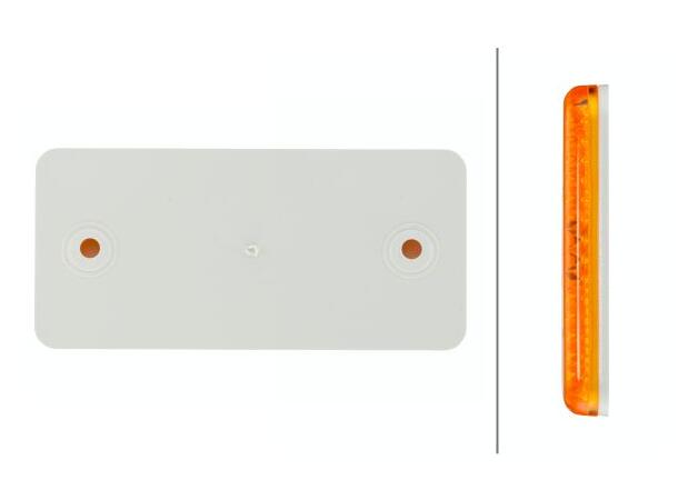 Firkant Refleks Gul 94x44mm hull 2xØ4,3m Hella 