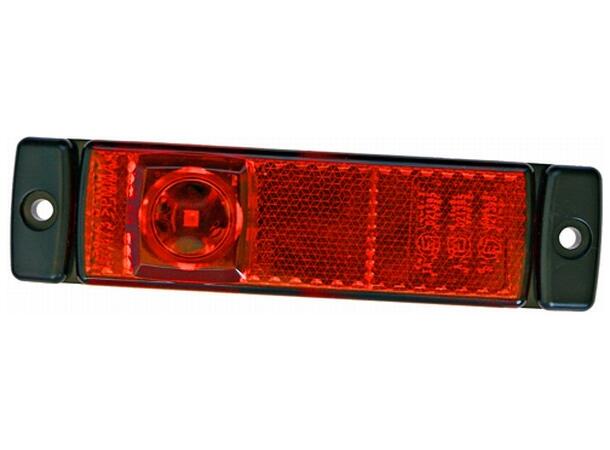 LED Markeringslykt 24V 1Led Rød 5000mm Hella 