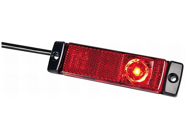 LED Markeringslykt 24V 1Led Rød 5000mm Hella 