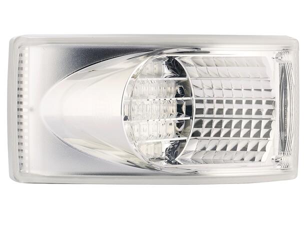LED blinklykt 24v hvitt glass Hella 