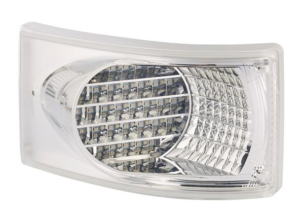 LED blinklykt 24v hvitt glass Hella 