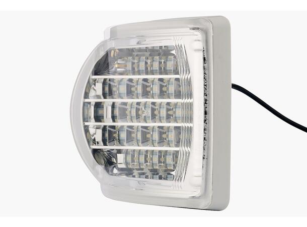 LED blinklykt 24v hvitt glass Hella 
