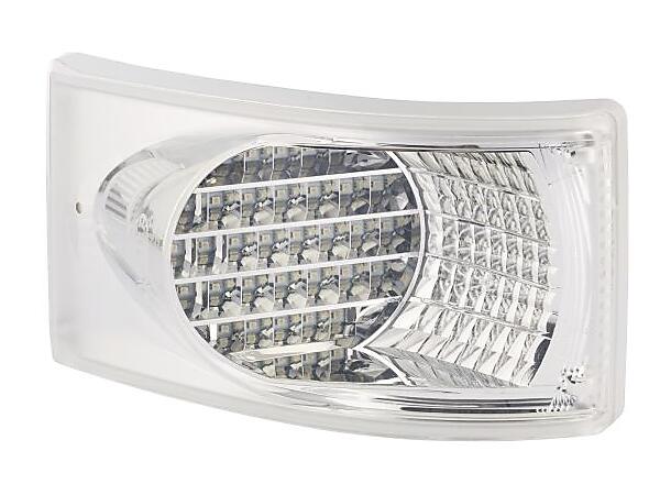 LED blinklykt 24v hvitt glass Hella 