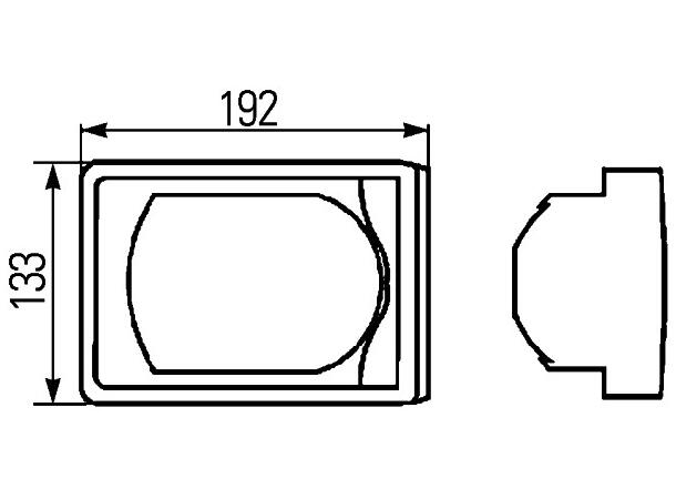LED blinklykt 24v hvitt glass Hella 