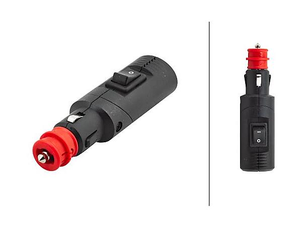 Støpsel ISO 4165/lighter m/bryter Hella 