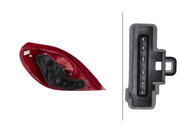 Baklykt Peugeot 207 CC 02/07- Hø Hella 