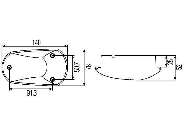 Lykt blinklys side Hella 