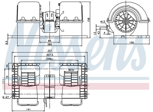 Varmeapparatvifte Volvo Nissens 