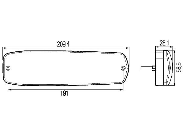 LED Bak/brems/blinklykt LeanLED  9-33v Hella 