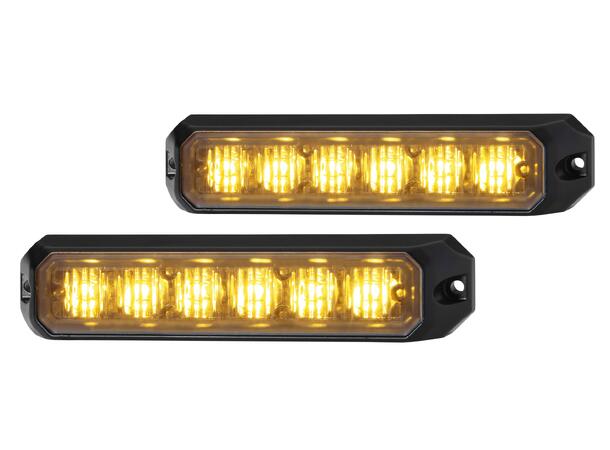 LED blitzlyssett gul 6 leds 10-30v påbyg Hella 