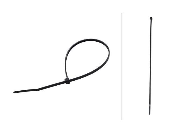 Strips 200x2.5mm Ø49. Sort (pris pr stk) Pakke à 100 stk. 