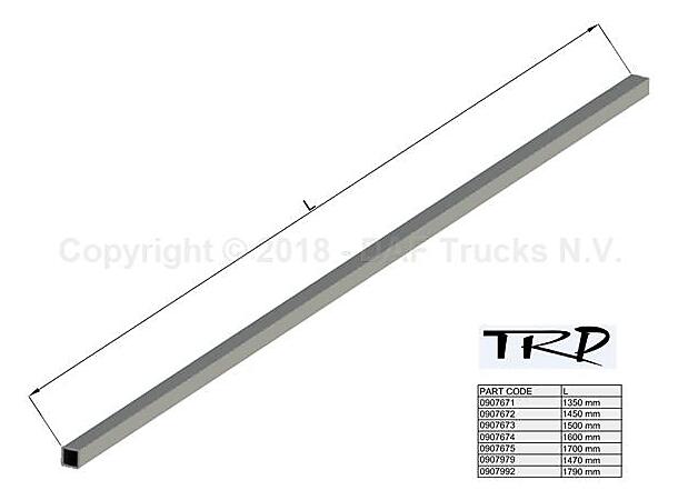 Støtteben forbindelsestang 1700mm TRP 
