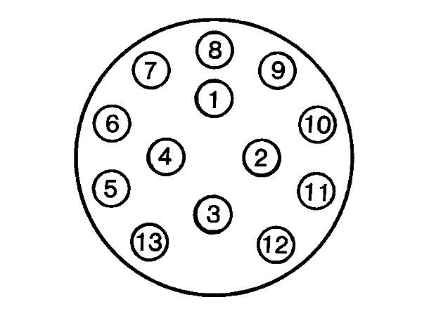 13-pol plastkontakt ISO 11446 Hella 