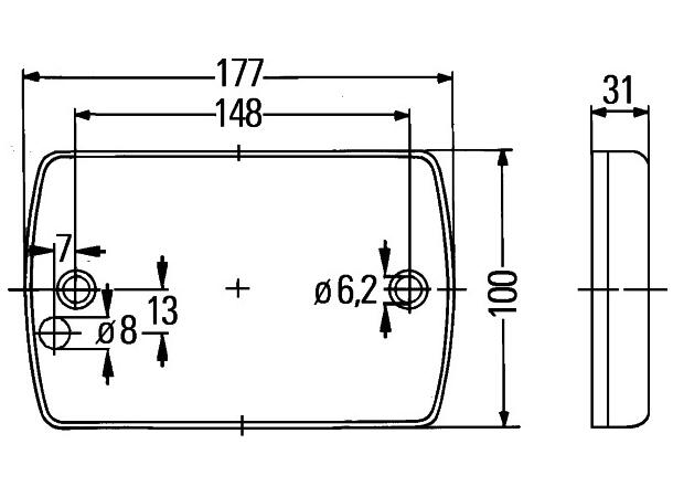 LED Blinklykt DuraLed 12-24v 24led Ståen Hella 