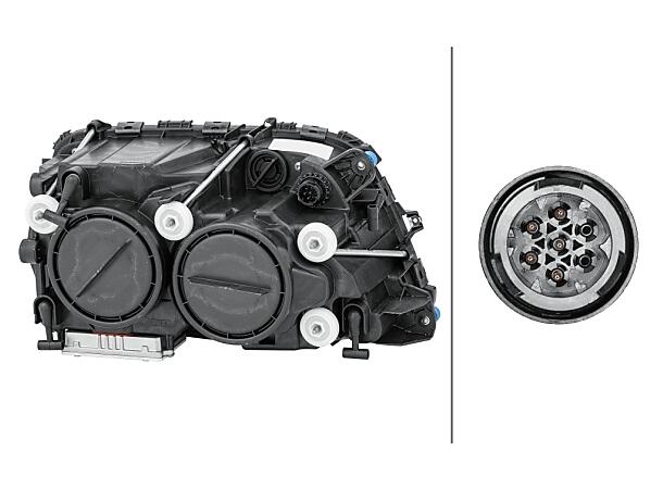 Lysk. Bi-Xenon MB Actros 10/02- Ve. Hella 