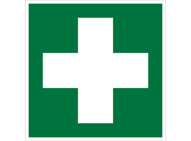 Skilt førstehjelp 150x150mm EP 