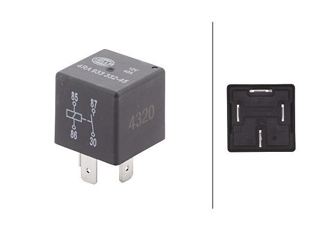 Arbeidsrele 12V 40A 4 pol Hella 