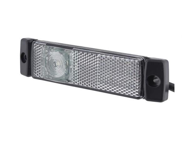 LED Markeringslykt 24V 1Led Hvit 5000mm Hella 