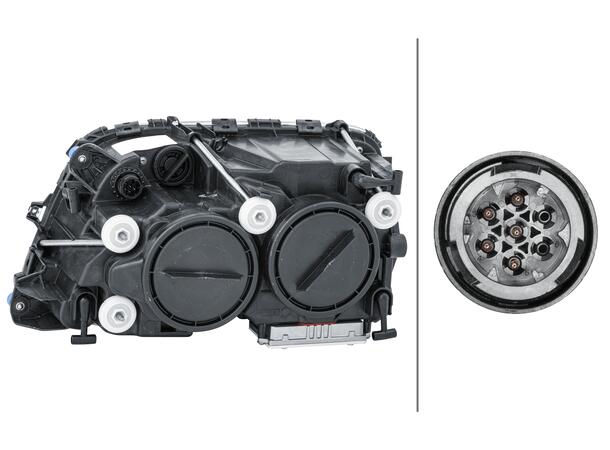 Lysk. Bi-Xenon MB Actros 10/02- Hø. Hella 