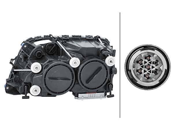 Lysk. Bi-Xenon MB Actros 10/02- Hø. Hella 