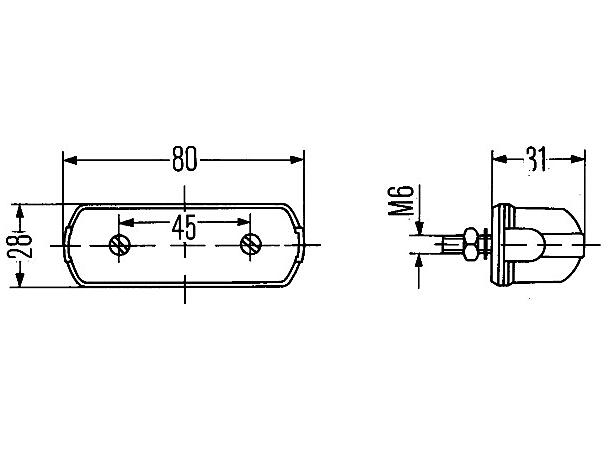 Skiltlykt 12/24V Pære Hella 
