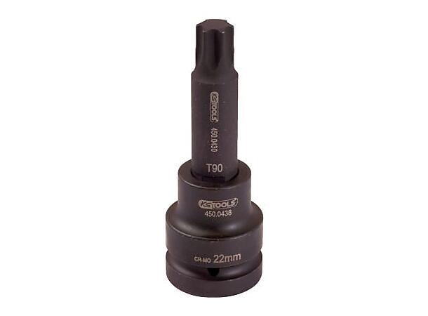 1" impact bit socket, Torx, long, T80 