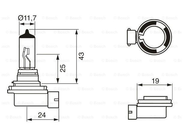 Pære 12V 55W H11 Pure Light Bosch 