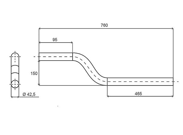 Skjermrør PK-760 (150mm) Ø42,5mm 
