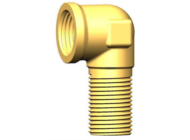 Vinkel 90 M12X1,5 Innv. M12X1,5 Utv. Raufoss 