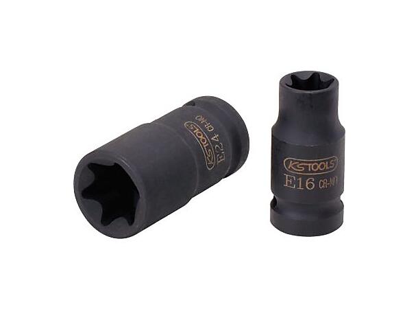 1/2" Torx E impact socket, short, E24 