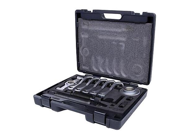 Universal wheel bearing puller and drive shaft puller, hydraulic, 11 pcs 