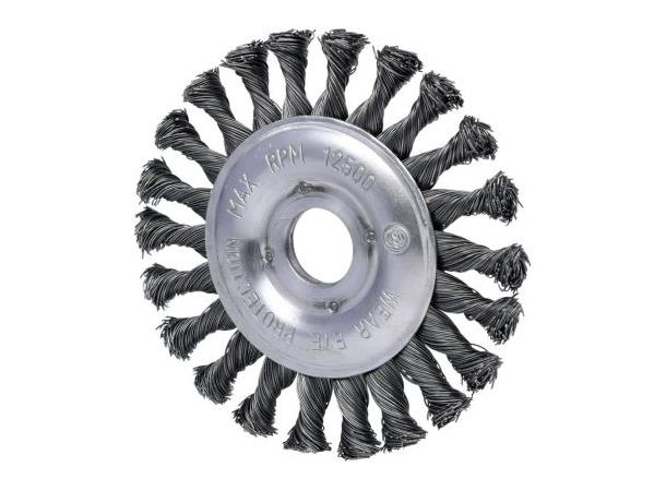 Steel wire circular brush 0,5mm, Ø 125mm 