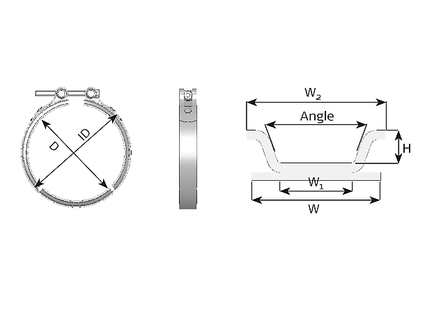 Clamp, exhaust system UNIVERSAL 