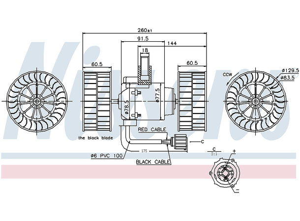 Viftemotor Scania Nissens 