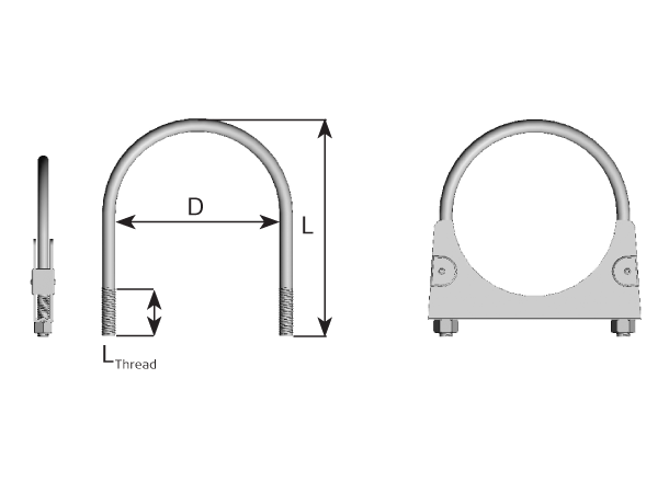 U-klemme 4 1/8"/105mm, M8 UNIVERSAL 