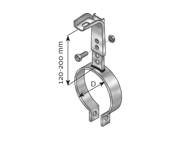 Holder, exhaust pipe UNIVERSAL 