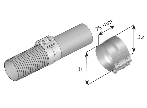 Clamp, exhaust system UNIVERSAL 