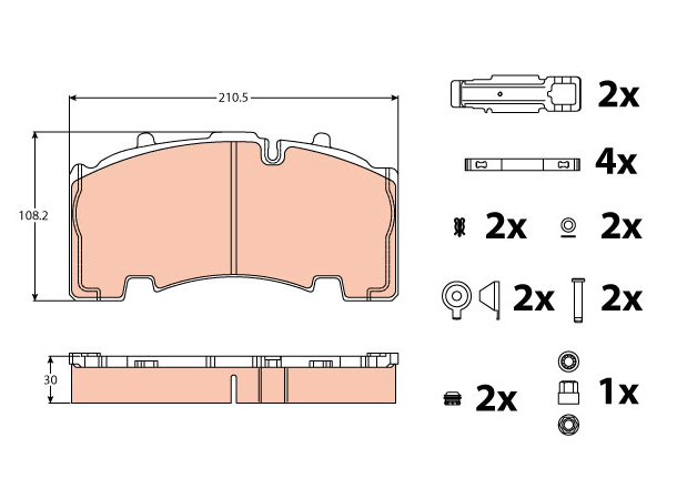 Bremseklosser Knorr SB4309T PROEQUIP 