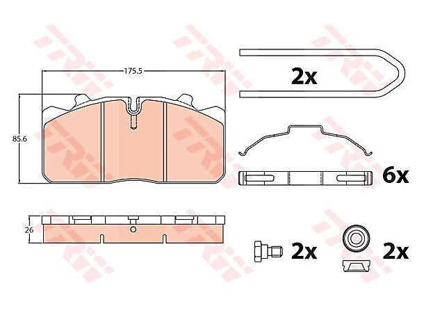 Brake Pad Set disc brake PROEQUIP 