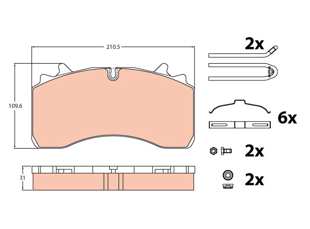 Bremseklosser Wabco PAN 22,5 PROEQUIP 